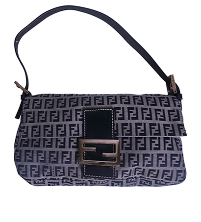 Baguette Bag, &pound;560, Handbags, Blue, Canvas, Front view